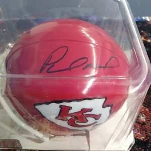 Patrick mahomes autographed mini helmet with certificate